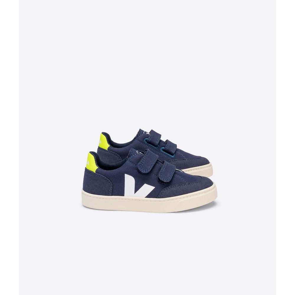 Blue Kids\' Veja V-12 CANVAS Shoes | AU 805FDN